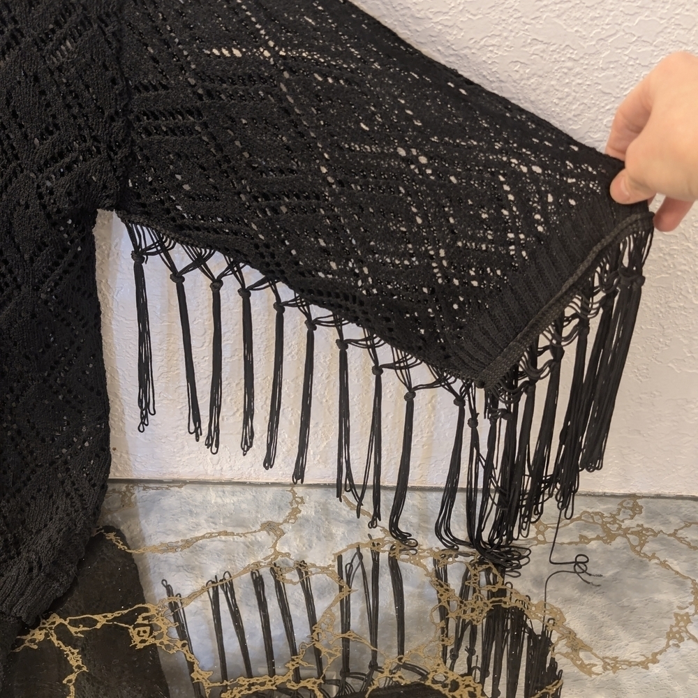 POL Black Open-Front Cardigan - Picture 4 of 7